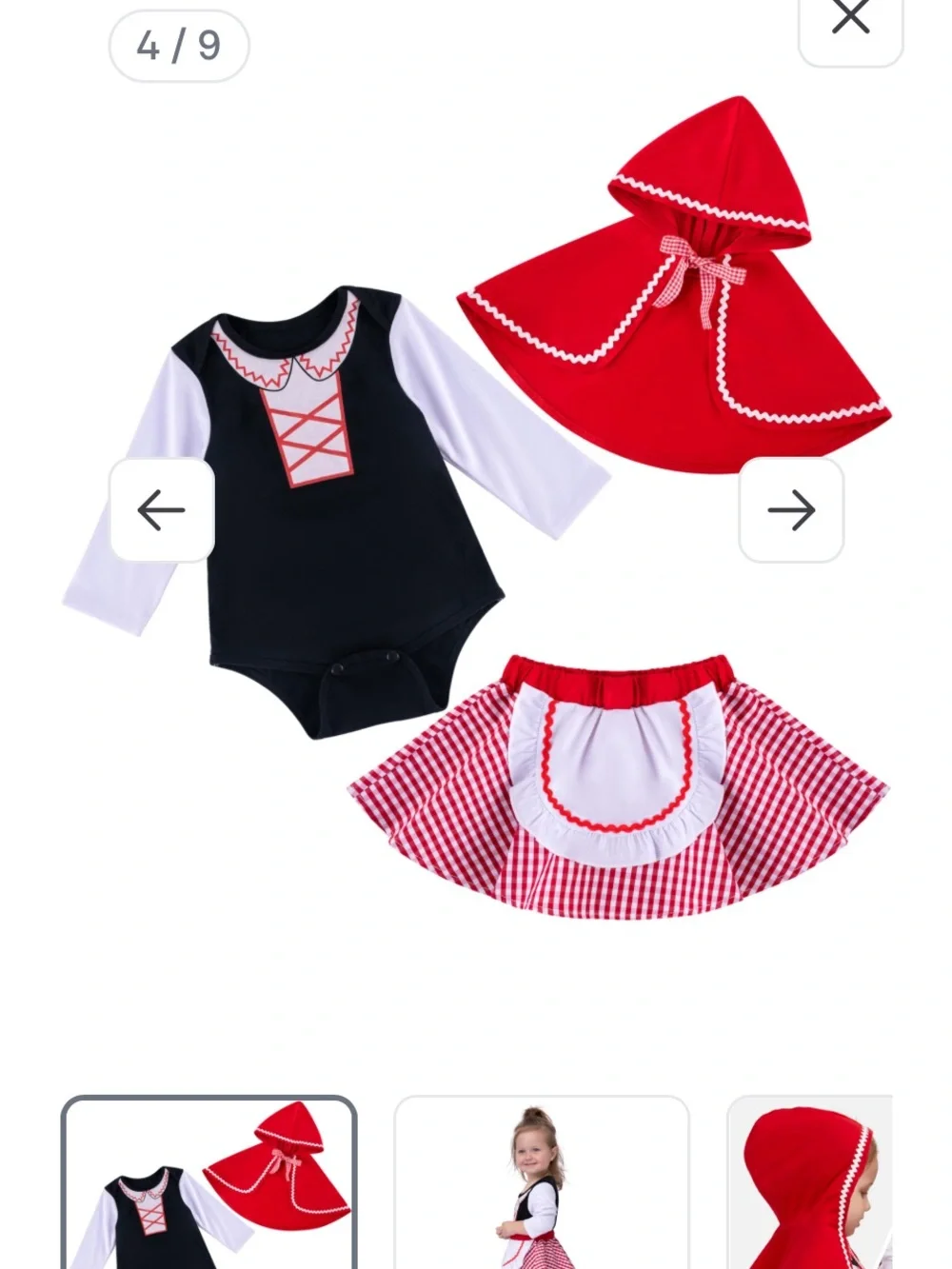 Spooktacular Creations Baby Red Riding Hood Costume